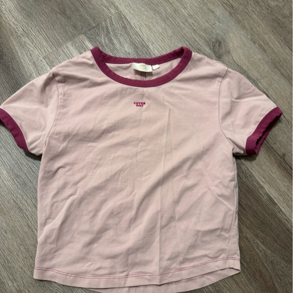 Pink Crop Top with Purple Accents